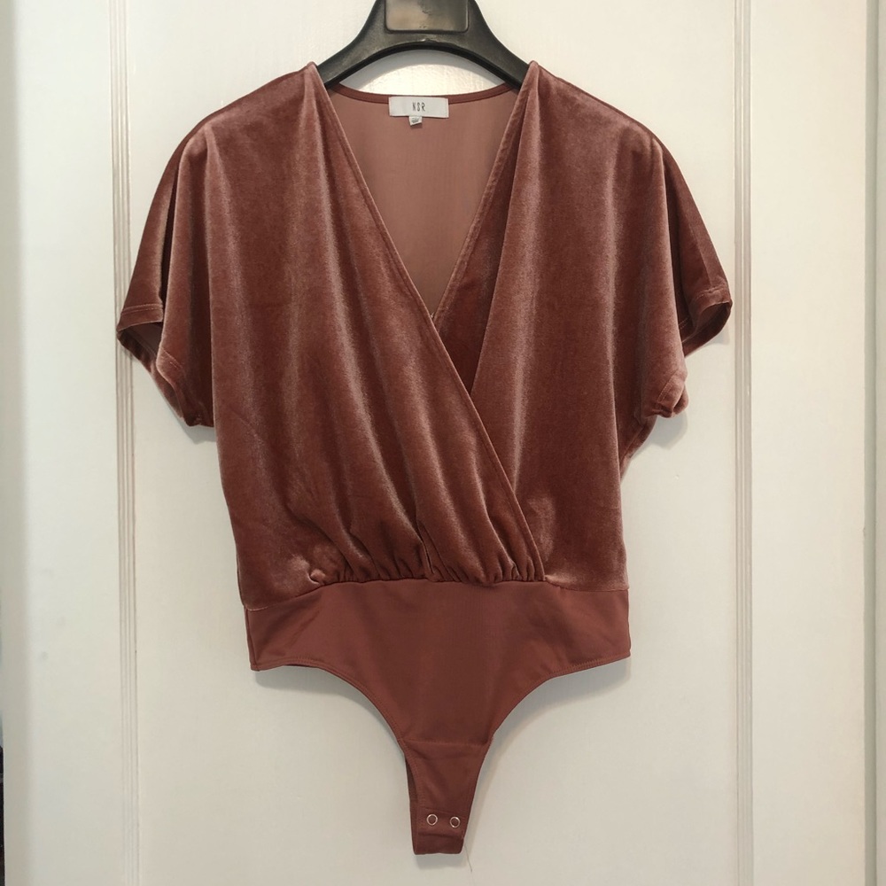 faux wrap top bodysuit